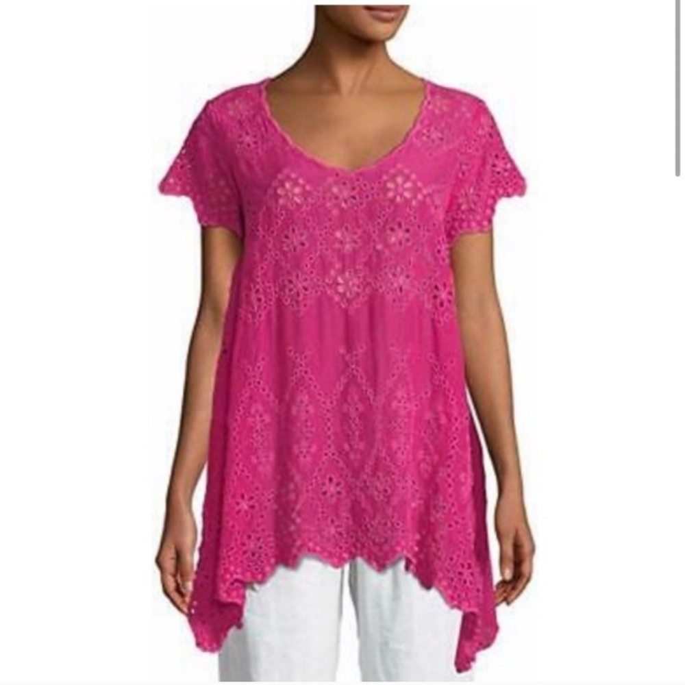 Johnny Was Pippa eyelet tunic top.